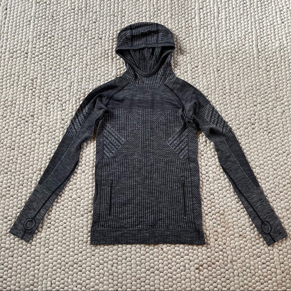 RARE lululemon athletica Charcoal Gray Seamless Hoodie